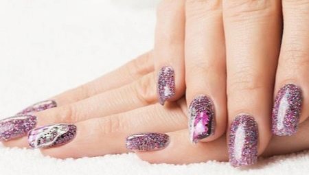 Recommendations on the use of glitter for nails and examples of manicure design