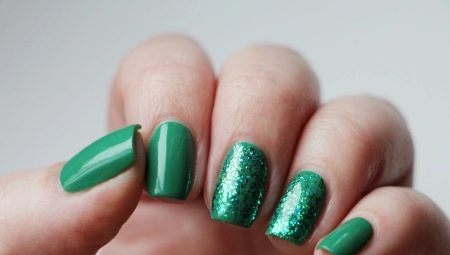 Green gel polish: possible combinations and design options