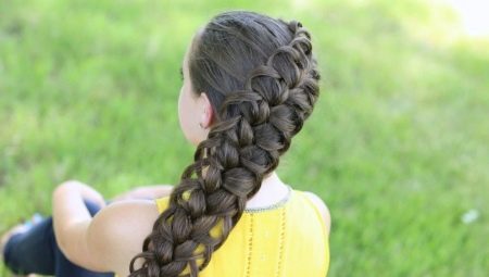 Variants of braiding of long hair