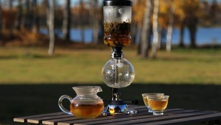 Selection of siphon for tea and coffee