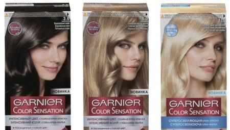 Features and color palette of hair dye Garnier