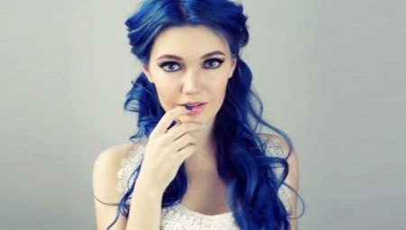 Blue hair dye: to whom they go and what they are?