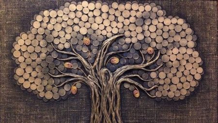 Picture of a money tree made of coins with their own hands