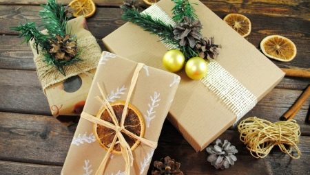 How beautiful and original to pack a gift in craft paper?