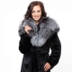 Mink coat with silver fox