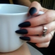 Sharp black nails: fashionable options and original ideas