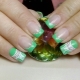 Secrets of making a green jacket on the nails