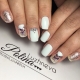 Variants of perfect design of white manicure with patterns and drawings