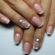 White french design ideas on rhinestone nails