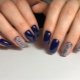 Blue gel polish: the best combinations and ideas of manicure