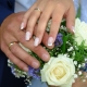 Wedding manicure with gel polish