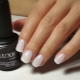 Variants of manicure with gel polish milky