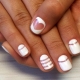 White shellac in nail design