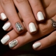 White manicure design for short nails