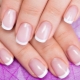 French manicure design with gel polish