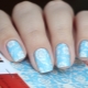 Ideas for the design of manicure blue gel varnish