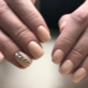 Beautiful manicure gel polish in nude shades