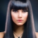 Suitable bangs for brunettes