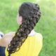 Variants of braiding of long hair