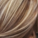 Highlights on light blond hair