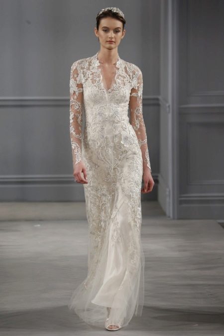 Wedding lace dress from Monique Loulier