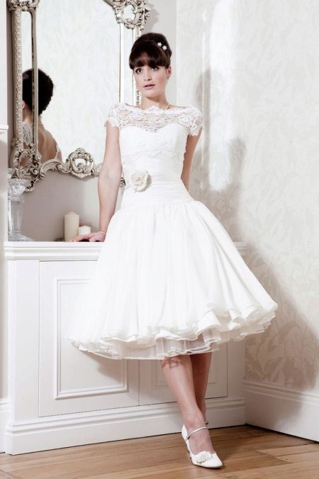 Wedding short modest dress