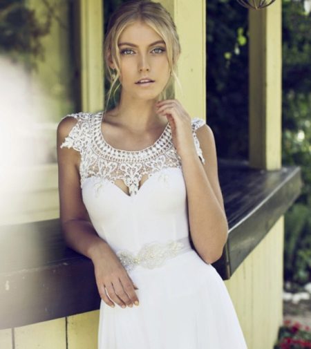 Wedding dress from Ricky Dalal with lace