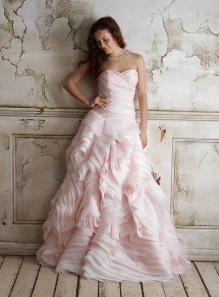 Pastel Pink Wedding Dress