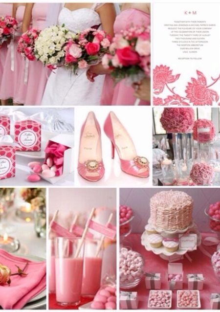 Pink wedding dress accessories