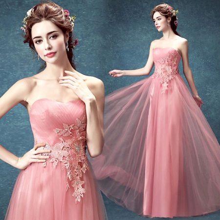 Bride image for pink wedding dress