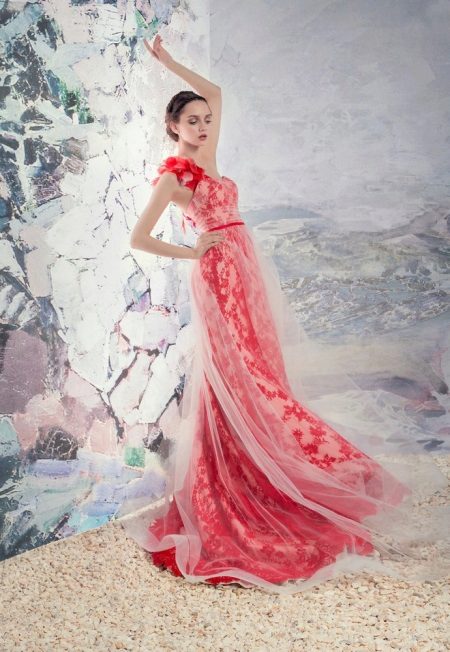 Papilio wedding red dress