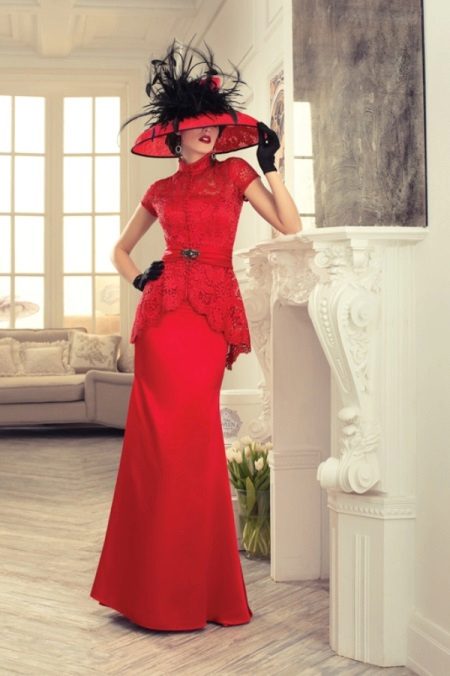 Red wedding dress from the collection Tatiana Kaplun tired of luxury