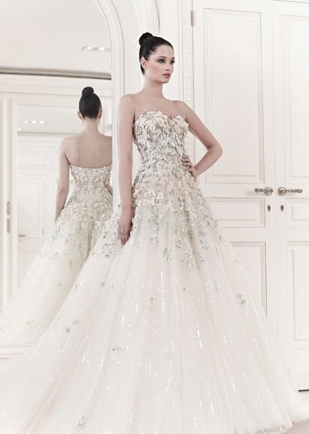 Wedding dress from Zuhair Murad with decor on the corset