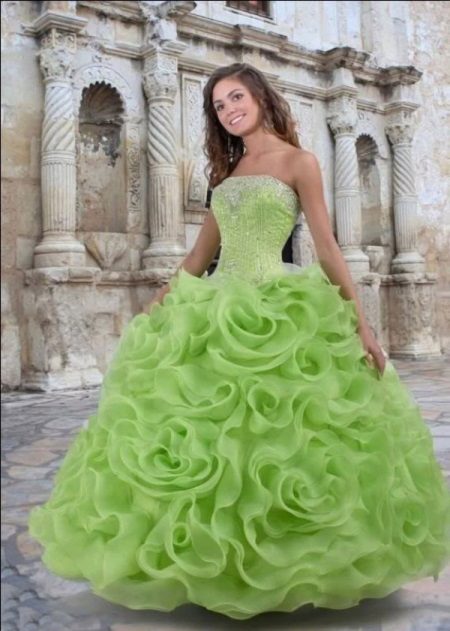 Wedding dress green magnificent