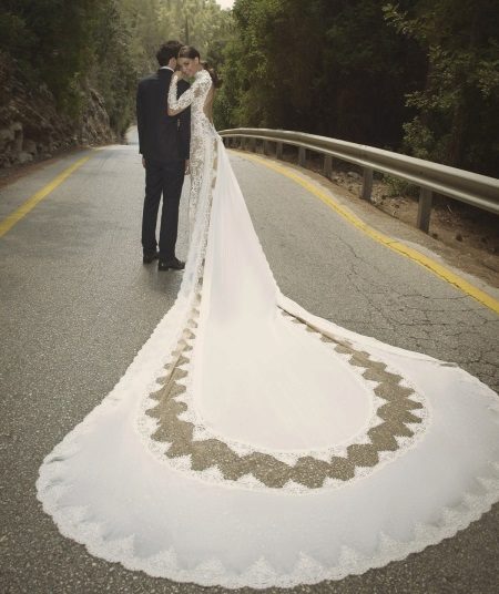 Wedding dress with train mermaid