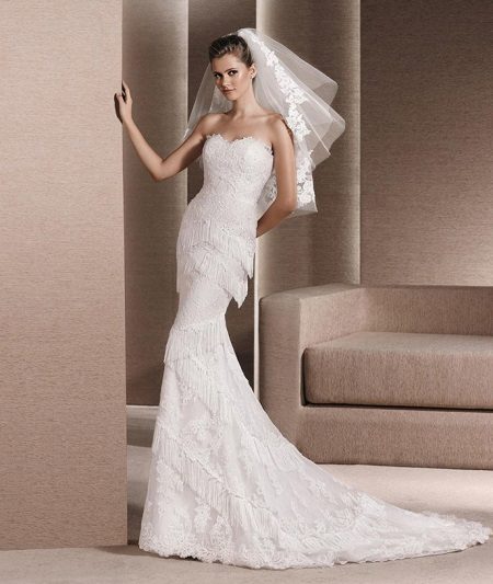 Mermaid Wedding Dress with Fringe