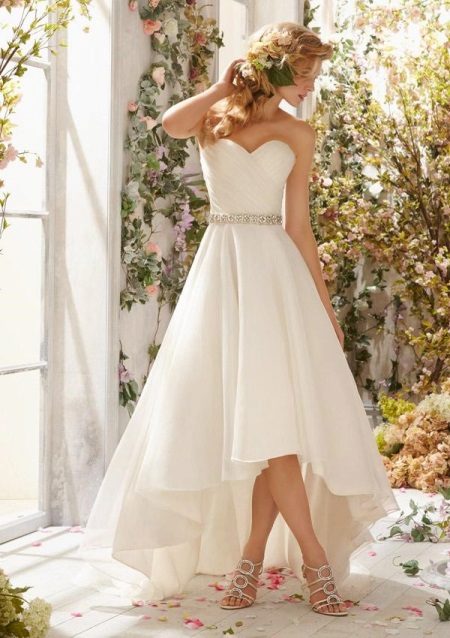 Wedding dress from the brand Mori Lee high-low