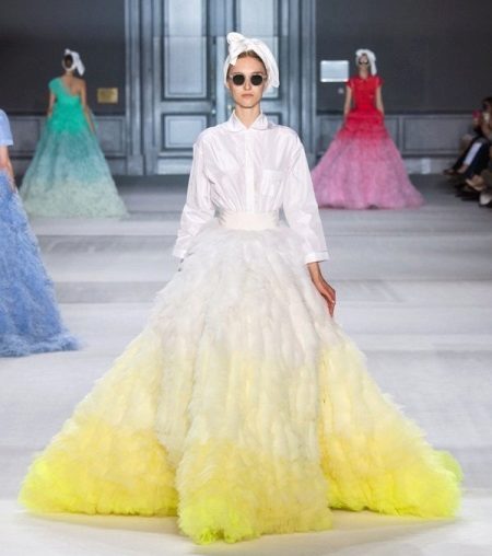 Giambattista Valli color wedding dress