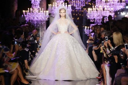 Wedding dress by Elie Saab is very magnificent