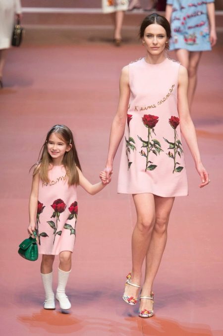 Pink dress with floral print