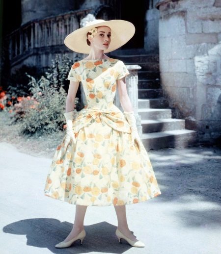 Audrey Hepburn colorful dress