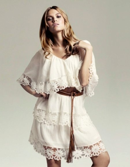 Boho dress with ruffles