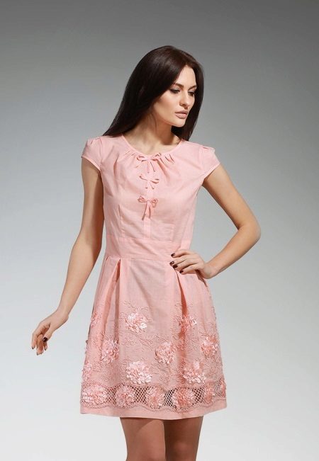 peach cambric dress