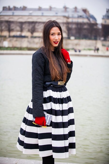 striped skirt bell